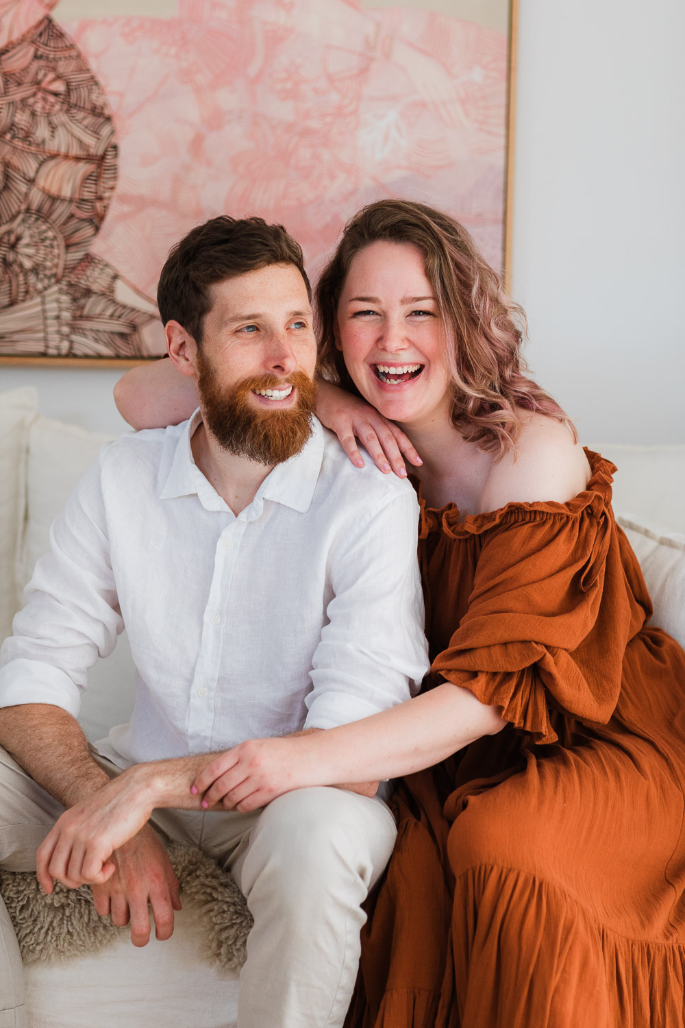 Kristen and Adam in some business branding photos