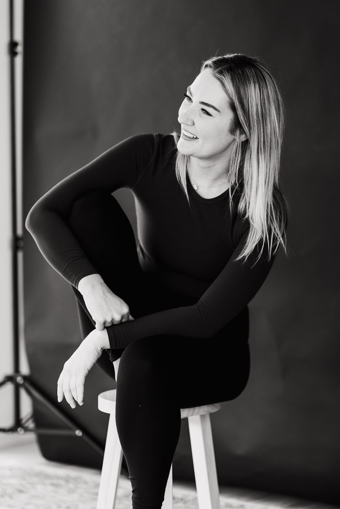 Striking brand image captured with studio flash on black background in Kumeu, Auckland.