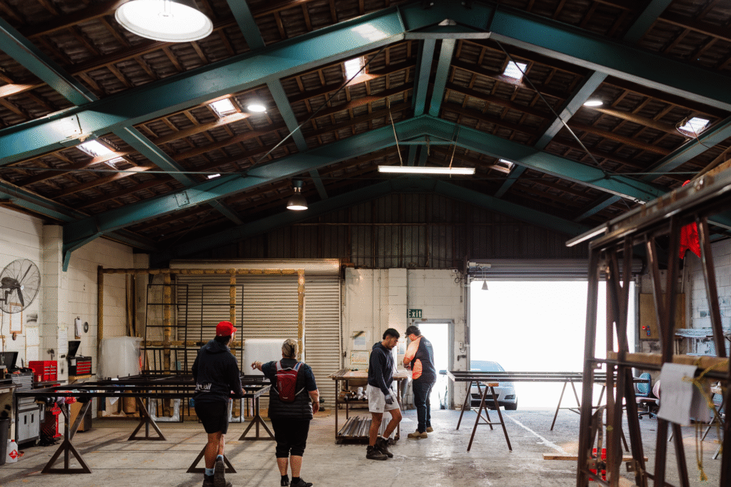 Detailed content image of workshop activity at Crittall, Auckland commercial photography by Wonderferris photography.